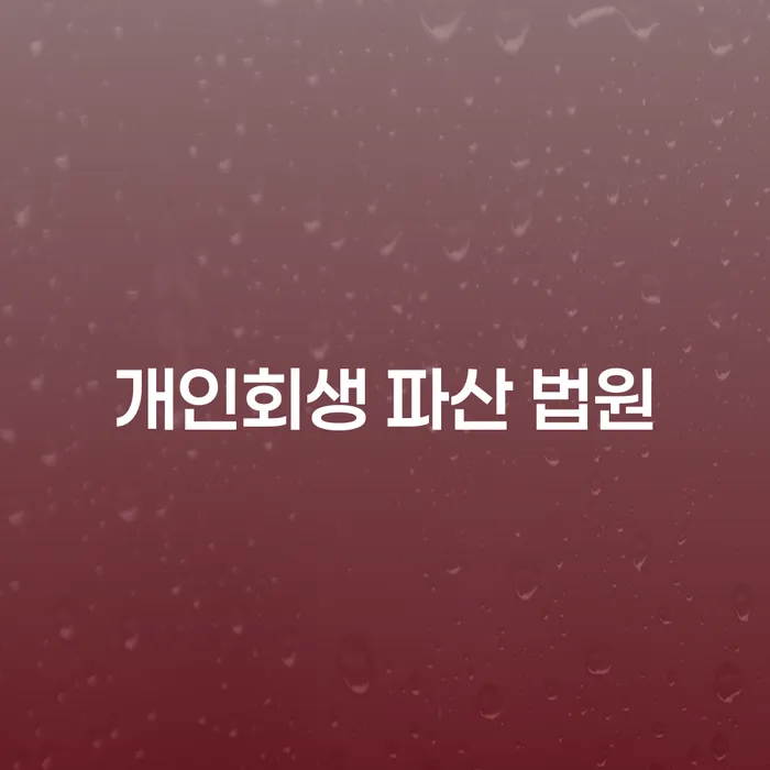 개인회생 파산 법원: 내가 선택할 수 있는 최선의 방법은 무엇일까요?