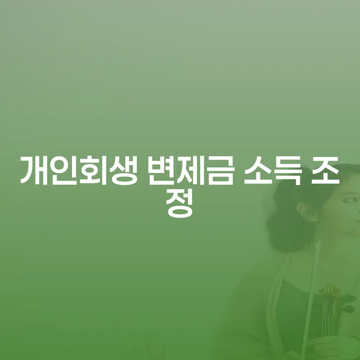 개인회생 변제금 소득 조정, 어떻게 해야 할까?