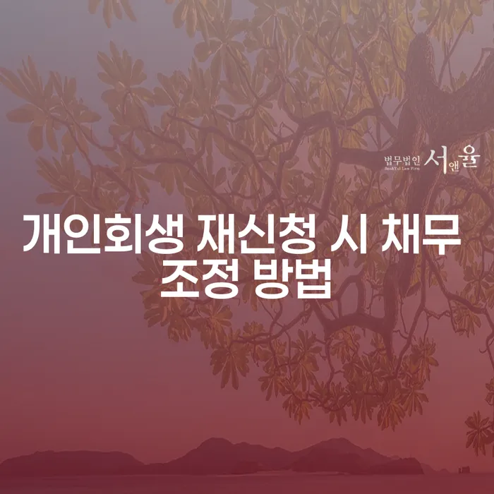 개인회생 재신청 시 채무 조정 방법, 제대로 알고 계신가요?